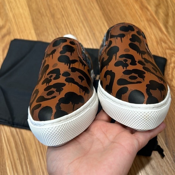 Coach Wild Beast Sneakers Nappa leather floral leopard print slip on 8.5 new nib - Picture 8 of 10